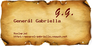 Generál Gabriella névjegykártya