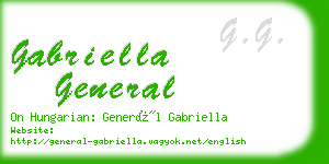 gabriella general business card